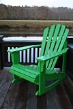 GREEN PAINTED CEDAR ADIRONDACK ROCKER