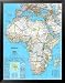Africa Political Map Maps Framed Art Poster Print, 25x31