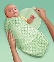 SwaddleMe Adjustable Infant Wrap - 100% Cotton Knit - Green Cocoa Dot - Small