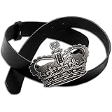 Phat Farm - Phat Farm Men's Leather Belt with Crown Buckle