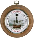 Nautical Tide Clock Galleon Ship Dial by West and Company Light Oak