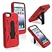 Aimo Wireless IPH5PCMX012S Guerilla Armor Hybrid Case with Kickstand for iPhone 5 - Retail Packaging - Red/Black