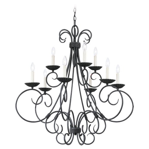 Sea Gull Lighting 3126-07 Nine-Light Catrina Chandelier, Weathered Iron Finish On Sale