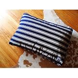 Nautical Navy Blue Stripe Dog Bed-Bed cushion 100% Poly-fill - Large: 36"L x 24"W x 4"H