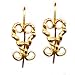 18K Gold Scroll Earrings by Suz Andreasen Couture, MADE IN AMERICA