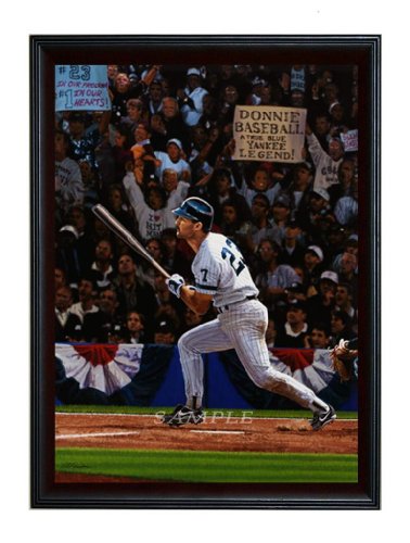Donnie Baseball Don Mattingly - Wall Framed Canvas Art Print - New York Yankees