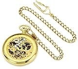 IMAGE OF Stuhrling Original 618.PK331 Special Reserve Collection Montres De Poche Marseille Mechanical Skeletonized Pocket Watch