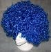 Adults Novelty Afro Supporters Wig Royal Blue