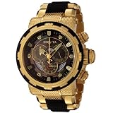 Invicta Men's 6662 Reserve Collection Chronograph 18k Gold-Plated and Black Watch
