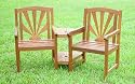 Chelsea Hardwood Corner Garden Love Seat