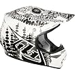 Troy Lee Designs VooDoo Air Off-Road Motorcycle Helmet w/ Free B&F Heart Sticker Bundle - White