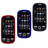 iNcido Brand Samsung Messager Touch R630 / R631 Combo Rubber Feel Black Pro ....