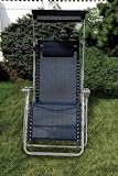 Wide Gravity Free Recliner w/ Canopy Shade - Navy