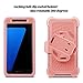 Galaxy S7 Edge Holster Case, BENTOBEN Hybrid Dual Layer Combo Armor Heavy Duty Rugged Protective S7 Edge Case with Built-in Rotating Kickstand Swivel Belt Clip Holster for Galaxy S7 Edge (Rose Gold)