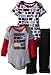 Quiksilver Baby Boys' Twofer Gray Red Bodysuit Printed Short Sleeve