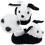 Black and White Puppy Animal Slippers for Toddlers