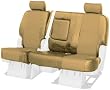 Coverking Custom-Fit Rear Bench Seat Cover - Genuine Leather Fabric, Beige