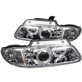 Spyder Auto Dodge Caravan/Grand Caravan/Chrysler Town & Country/Chrysler Voyager Chrome Black Halogen LED Projector Headlight