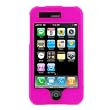 RUBBER FEEL Hot Pink Snap-On Cover Hard Case Phone Protector for Apple iPhone 3G