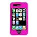 RUBBER FEEL Hot Pink Snap-On Cover Hard Case Phone Protector for Apple iPhone 3G