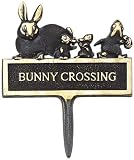 Bunny Path Sign 8hx12w Solid Brass