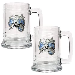Orlando Magic NBA 2pc 15oz Glass Tankard Set - Primary Logo by Great American Products