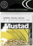 Mustad's Brass Barrel Swivel Size 6 10 Pack