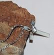 Silver Cross with 16" Chain