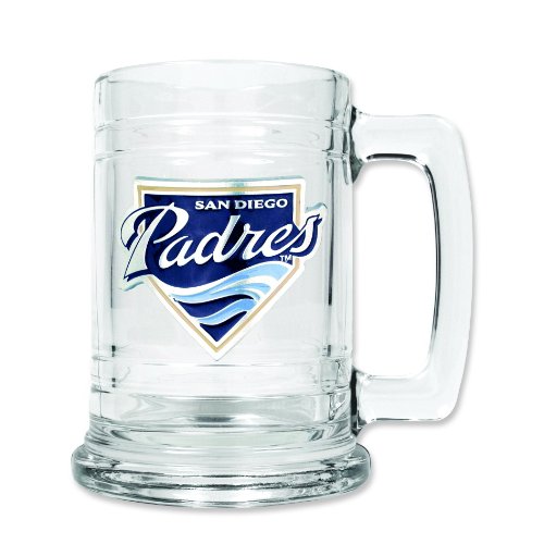 MLB San Diego Padres Glass Tankard 15oz