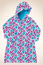 Cotton Rich Floral Print Hooded Towel Top
