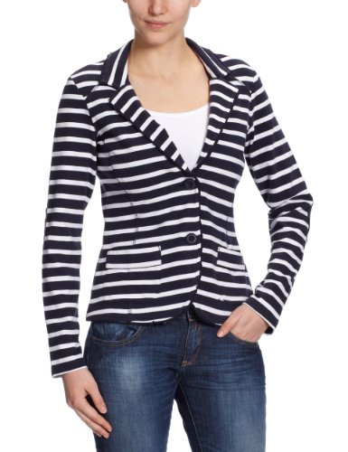 TOM TAILOR Damen Sweatshirt, 25144670070/sweat blazer, Gr. 42 (XL), Blau (6000) Preisvergleich