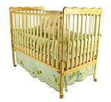 Dream On Me Classic 2 in 1 Convertible Stationary Side Crib, Natural