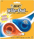 BIC Wite-Out Brand EZ Correct Correction Tape, 2-Count