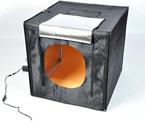 Emart 24x24 Inch /60x60 Cm Photo Lighting Studio Shooting Tent Box Kit with 3 Colors Backdrops (White, Orange, Black) for Photography