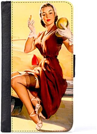 Case Fun Samsung Galaxy Note 3 (N9000) Faux Leather Wallet Case - Jill Needs Jack Pin Up Girl