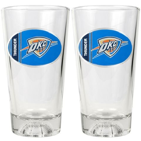 Oklahoma City Thunder Pint Ale Beer Glasses