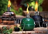 Smudge Pot Outdoor Oil Flame Lantern Black By Collections Etc