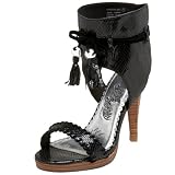 Naughty Monkey Women's Metal Mama  Leather Ankle Wrap Pump