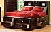 Coaster Home Furnishings Phoenix Eastern King Bookcase Bed with Underbed Storage Drawers Cappuccino 200409KE