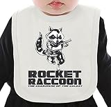 Rocket Raccoon ネクタイを有する有機ビブ Medium