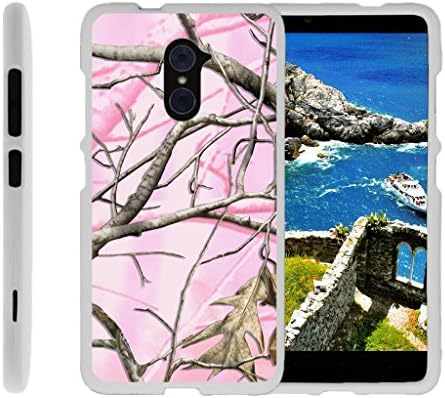 [ZTE Imperial Max Case, ZTE Max Duo, Grand X Max 2, Kirk Shell Case][Snap Shell] Hard White Plastic Case with Non Slip Matte Coating by Miniturtle® - Pink Hunter Camouflage