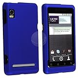 Snap-on Rubber Coated Case for Motorola A955 Droid 2, Dark Blue