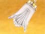 Acid Etched Scalloped Clear Fan Glass