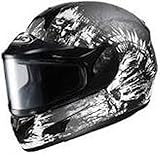 NEW HJC SNOW CL-16 SNARL HELMET W/DUAL LENS, SILVER/WHITE/BLACK, 2XL/XXL