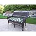 Oakland Living Resin Wicker Aluminum Frame Loveseat with Cushion