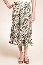 Classic Collection Linen Blend Safari Leaf Print Skirt