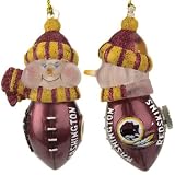 Pack of 4 Washington Redskins 5" Light-Up Snowman Christmas Ornaments