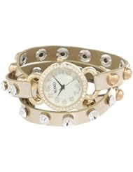 XOXO Womens XO5609  Gold Studded Double Wrap Watch