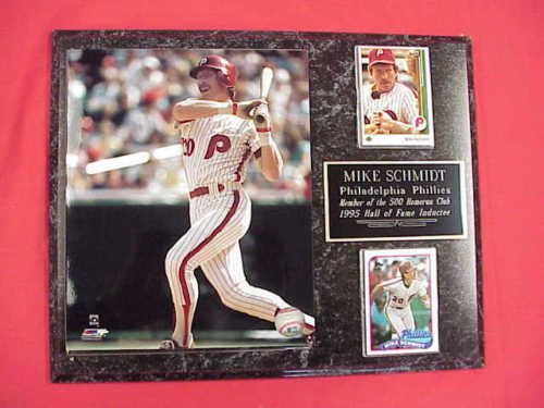Phillies Mike Schmidt 2 Card Collector Plaque