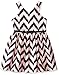 Pippa & Julie Girls' Zigzag Knit Belted Dress